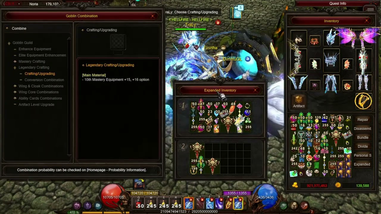 Upgrading Lightning set to Temple Guard set - Mu Online