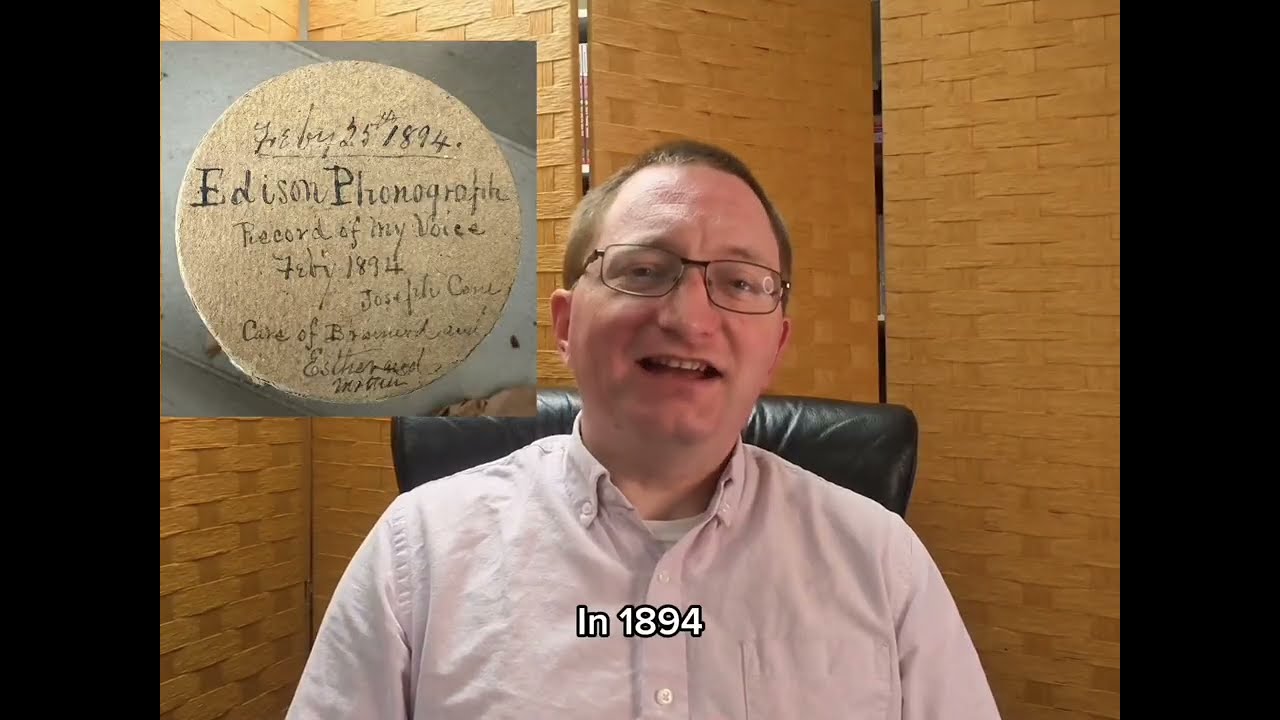 The 1894 Joseph Cone Cylinder Recording - Introduction, Recording, and Artifact Report