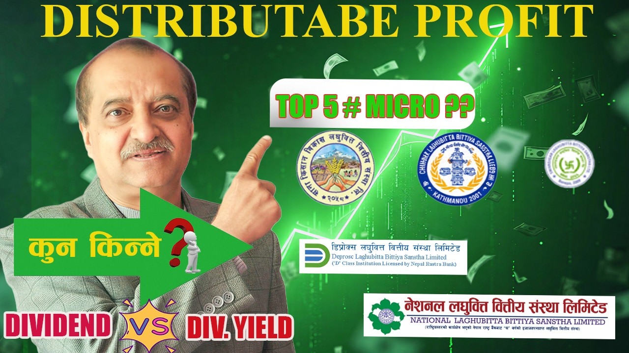TOP 5  MICROFINANCE DISTRIBUTABLE PROFIT को आधारमा कुन हुन् ??