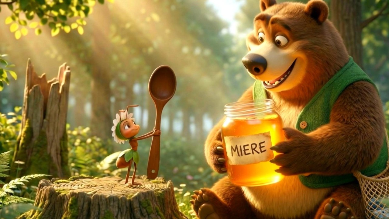 Ursul Mitică 🐻 | C&acirc;ntec pentru copii cu animale din pădure | Remaster animat