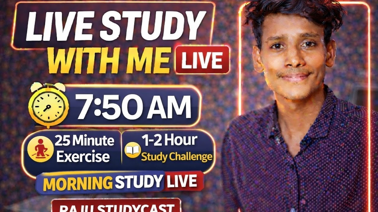 🔴 LIVE Study With Me | 2 Hour Deep Focus Study Session | No Distractions