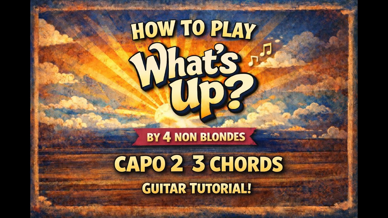 What's Up? By 4 Non Blondes Guitar Lesson | Capo 2 (3 Chords) Tutorial