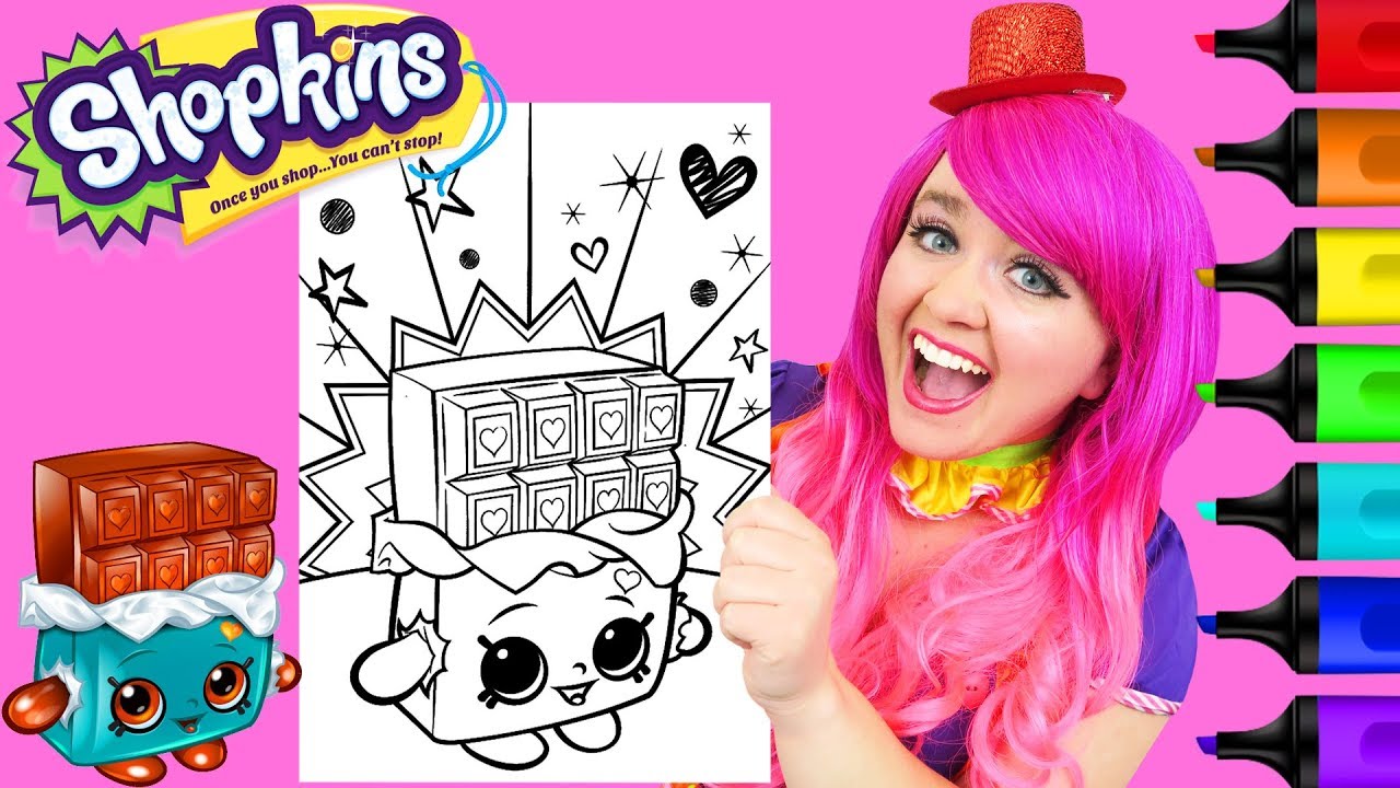 Coloring Shopkins Cheeky Chocolate Crayola Coloring Page Prismacolor Markers | KiMMi THE CLOWN