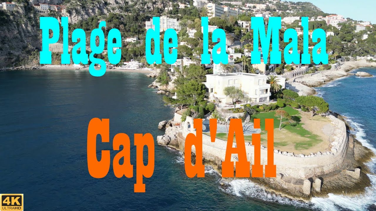 Cap d'Ail - Plage de la Mala, une des PLUS BELLES PLAGES de la C&ocirc;te d'Azur