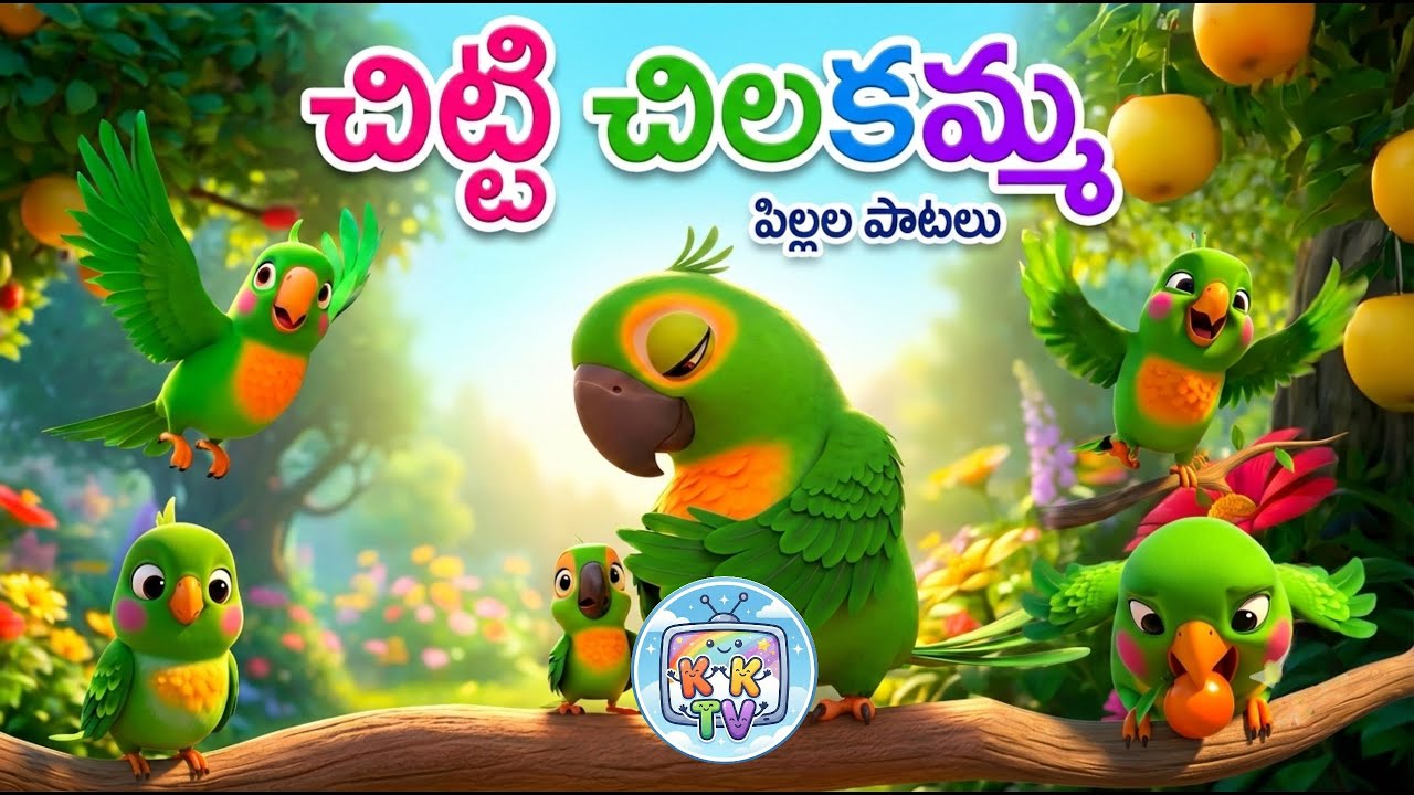 చిట్టి చిలకమ్మ పాట #parrot #rhymes #song #trending #kidssong #telugusongs #telugurhymes #telugu 