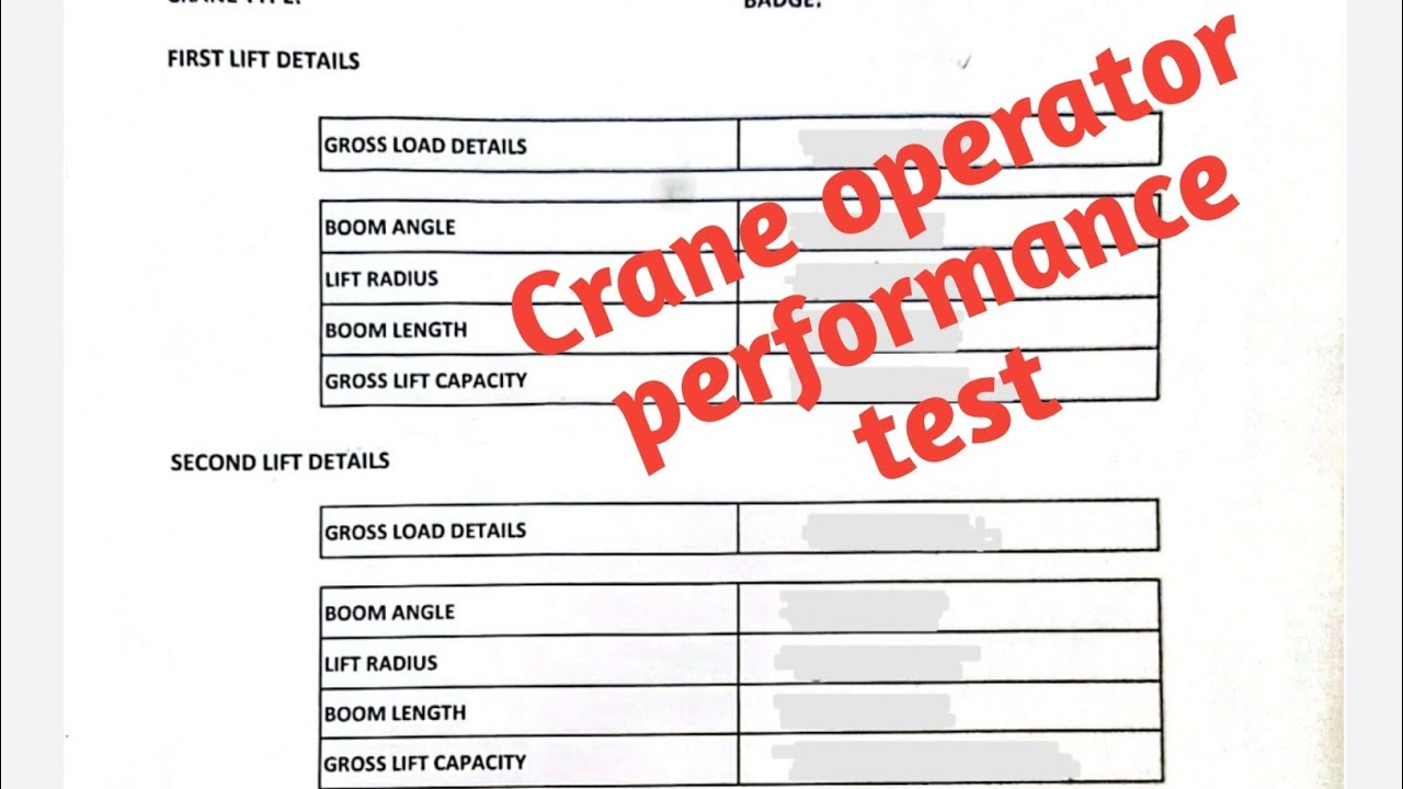 crane operator Aramco performance test. first lift and secend lift  full video.