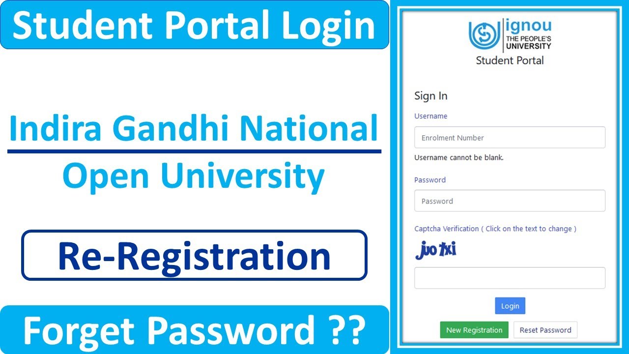 IGNOU Student Portal Forget Password