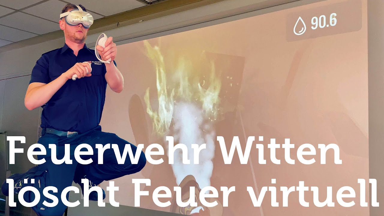 Wittener Feuerwehr l&ouml;scht Feuer mit VR-Brille