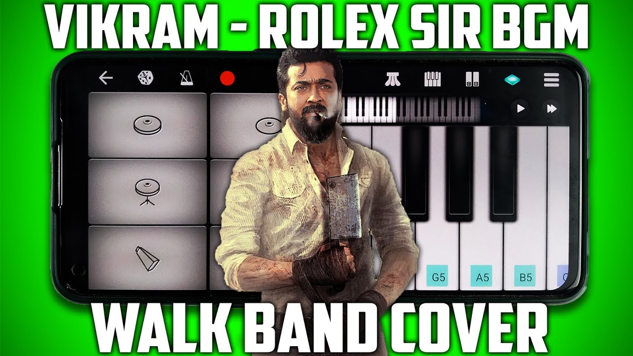 Vikram - Rolex Sir BGM On Walk Band | Walk Band Piano, Drumpad Tutorial | Ayan Saha