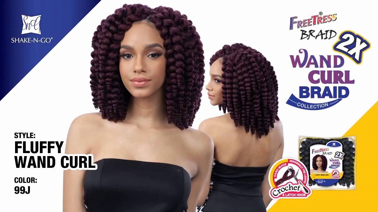 Freetress Synthetic Braid - 2X FLUFFY WAND CURL --/Wigtypes.com