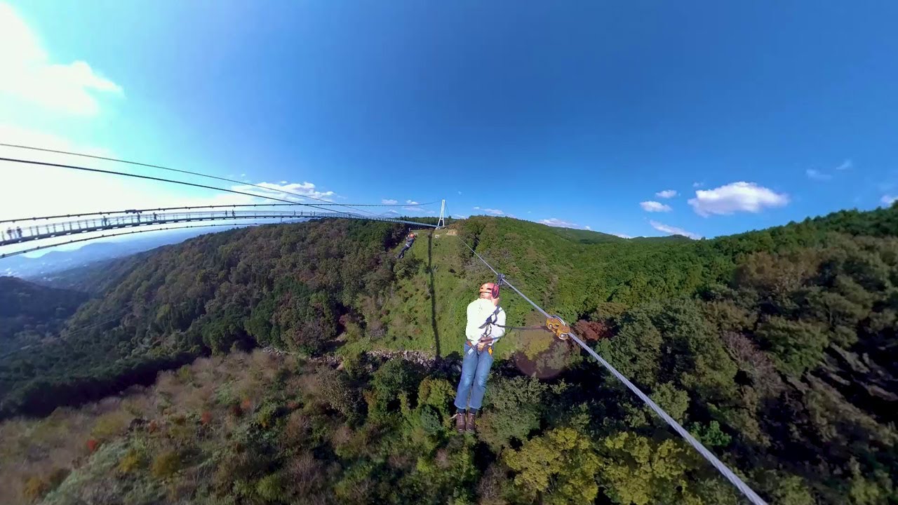 三島スカイウォーク ロングジップスライド（静岡県）