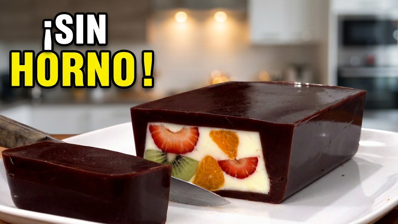 ¡Increíble Postre de Chocolate con Frutas! ¡Súper Delicioso y Fácil de Hacer!