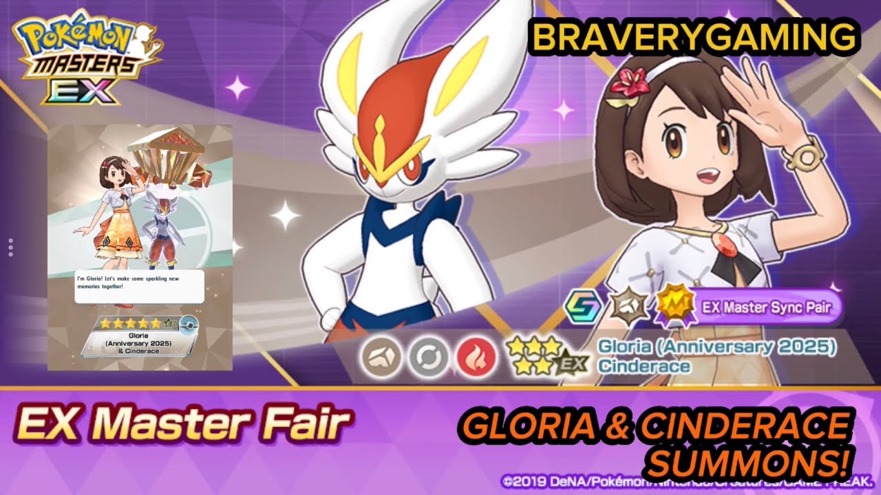 GLORIA & CINDERACE EX MASTER FAIR SCOUT SUMMONS! Pok&eacute;mon Masters EX | BRAVERYGAMING