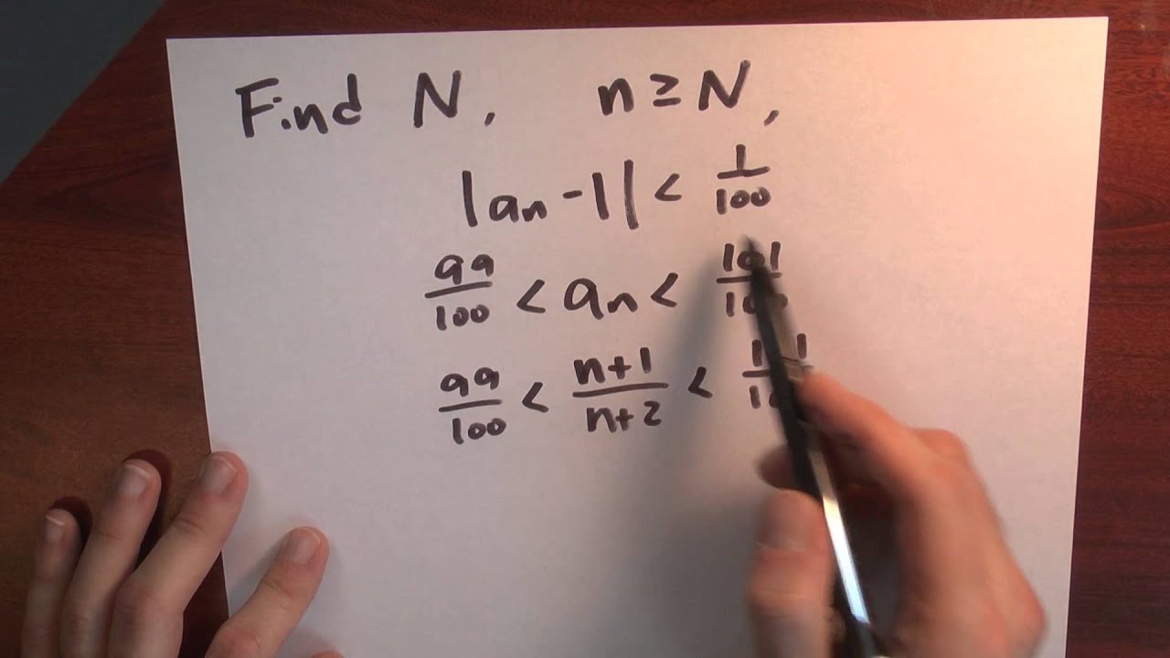 For some epsilon, how large need N be? - Week 1 - Lecture 10 - Sequences and Series