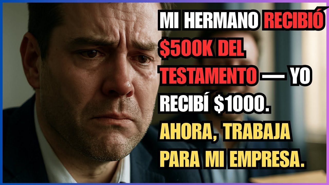 Mi HERMANO recibió $500k del testamento — yo recibí $1000. Ahora, trabaja para mi empresa.