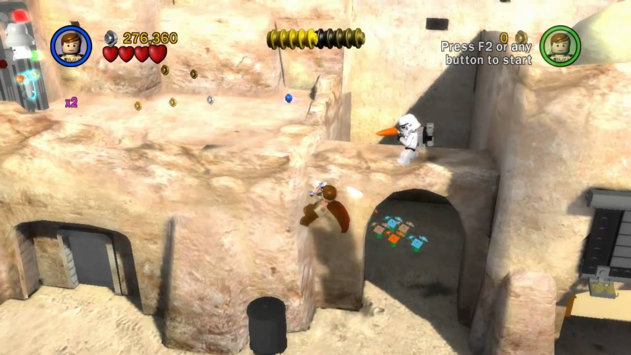 Let's Play Lego Star Wars: The Complete Saga - Ep 4 Ch 3 ~ Mos Eisley Spaceport ~ Free Play 2 of 2
