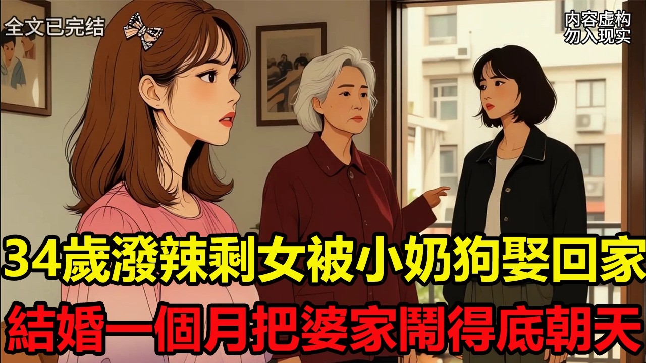 全文已完結，爽文24分鐘一口氣看完34歲潑辣剩女被小奶狗娶回家結婚一個月把婆家鬧得底朝天 #一口氣系列#文荒小說#大女主角文#全文完結