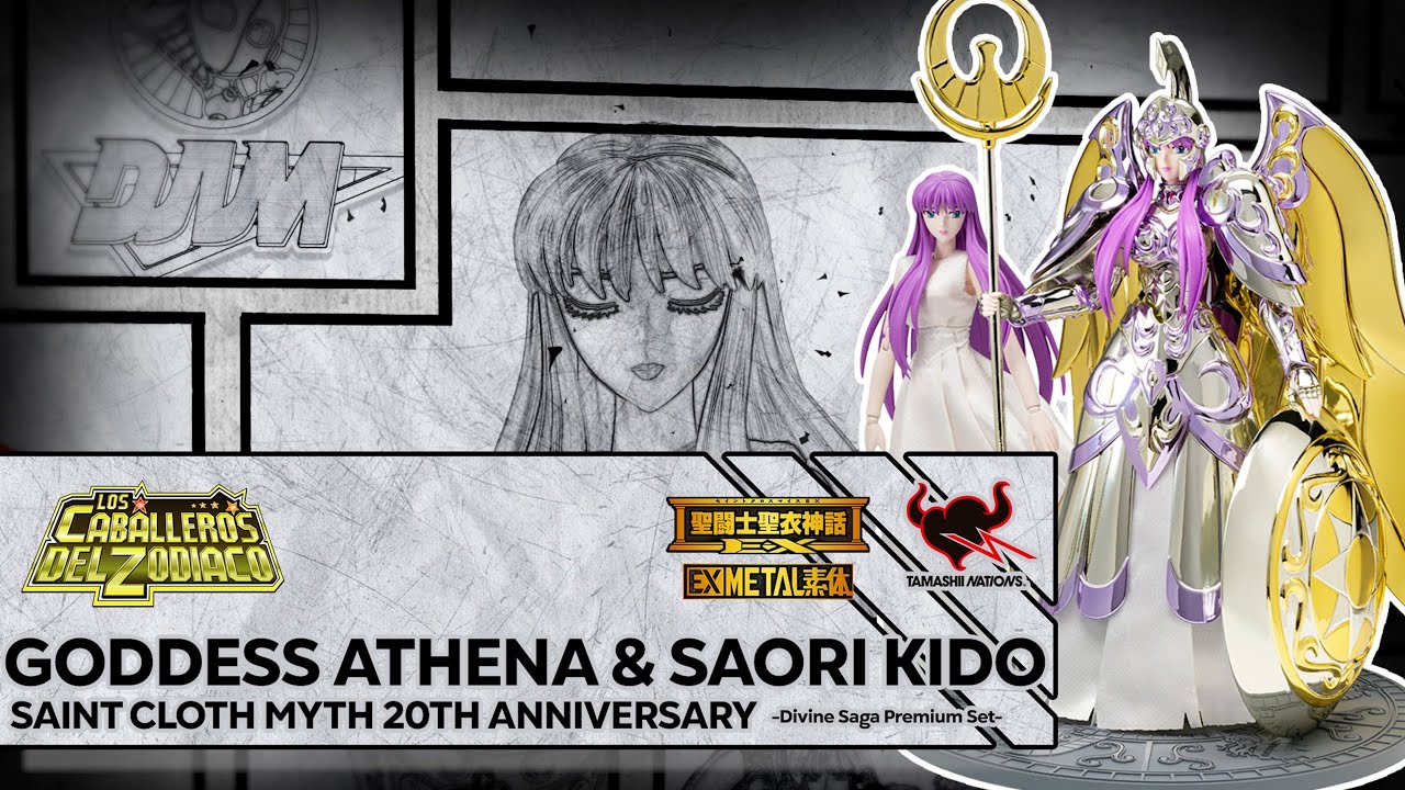 Myth Cloth EX Metal Goddess Athena & Saori Kido -Divine Saga Premium Set-