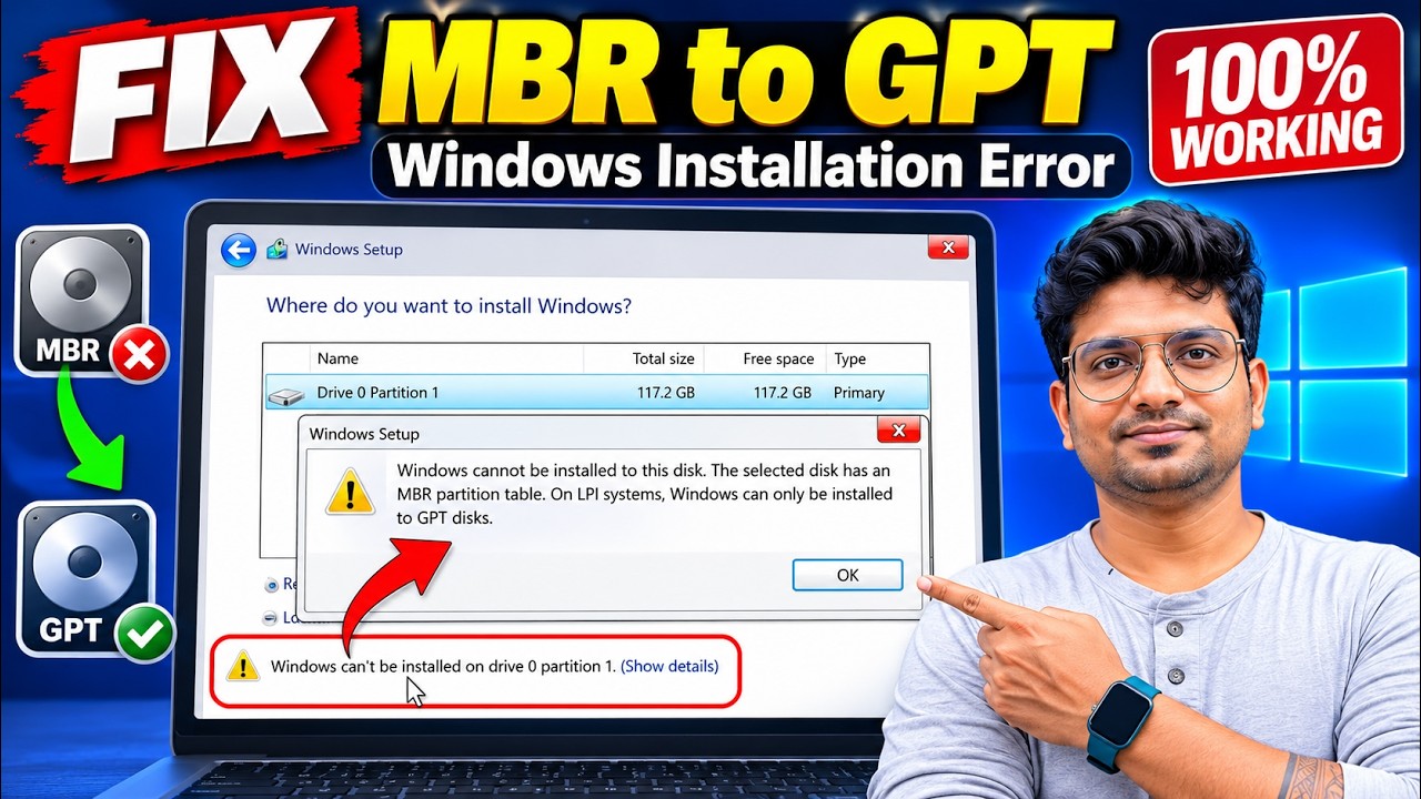 How to Fix &ldquo;Windows Can&rsquo;t Be Installed on Drive 0 Partition 1&rdquo; | Step-by-Step Solution