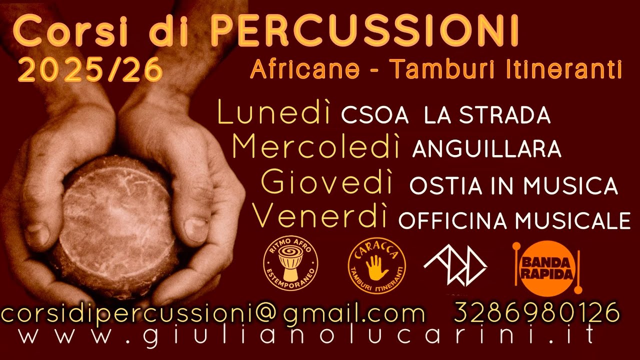 Corsi di percussioni 2025/26
