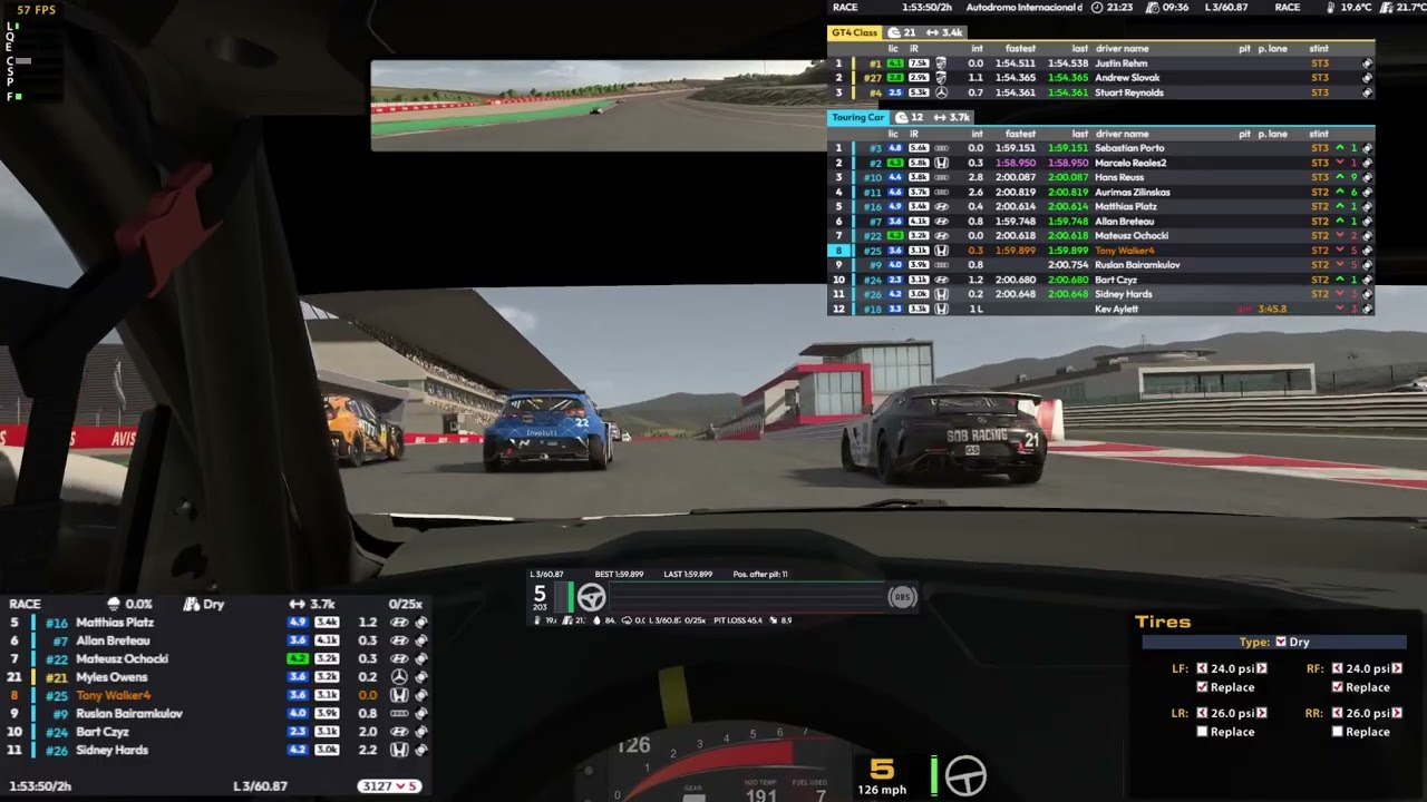 2HR IMSA Michelin Pilot Challenge Series in Iracing in Honda Civic TCR at Algarve Int Circuit Season