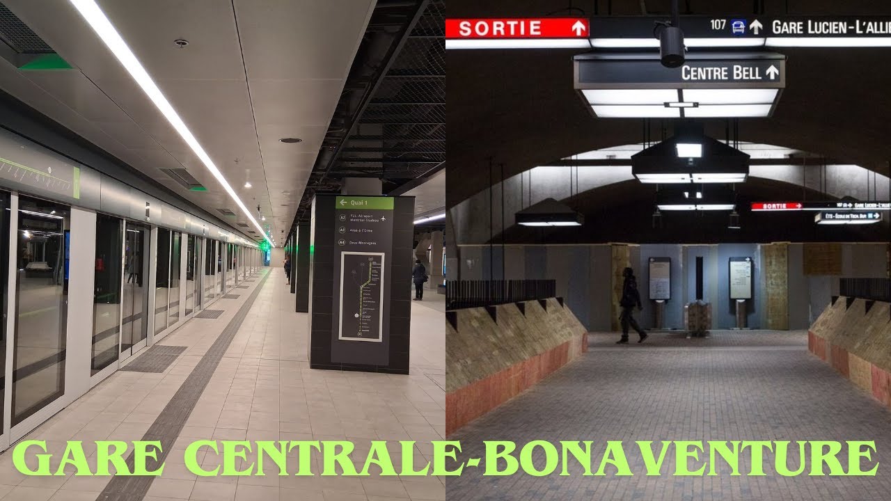 Gare Centrale REM -Bonaventure Metro Transfer (4K)