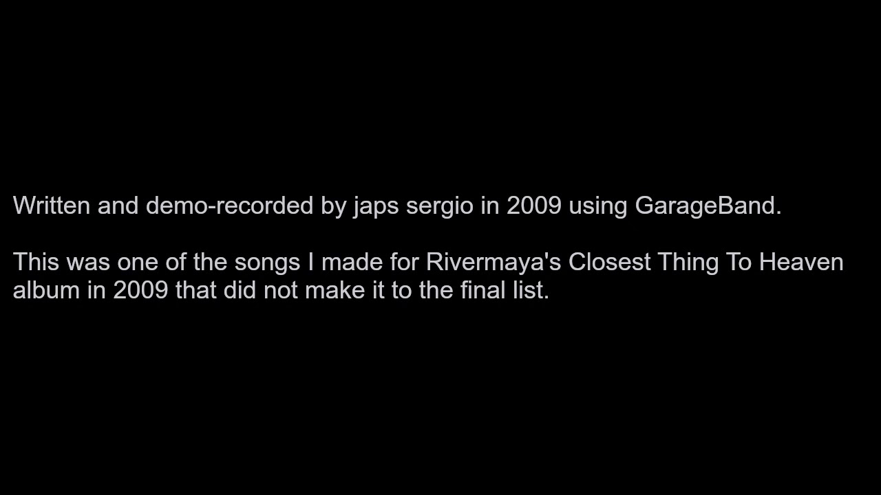 japs sergio ~ petiks (2009 unreleased demo for rivermaya)