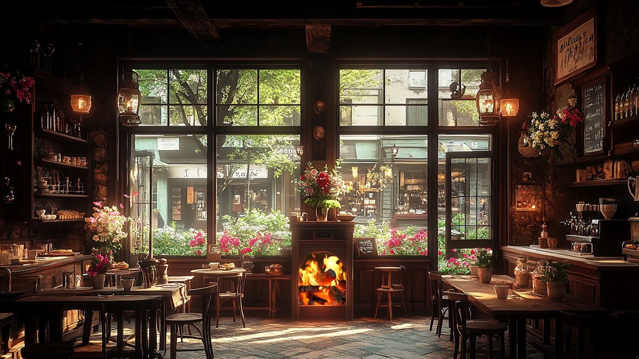 Spring Window Café Jazz ☕ Soft Piano Jazz for Relaxing Coffee Time and Gentle Work