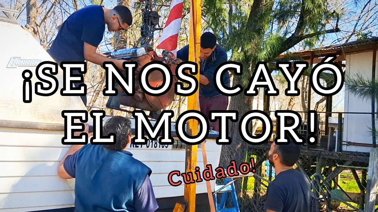 Sacando el motor de un barco