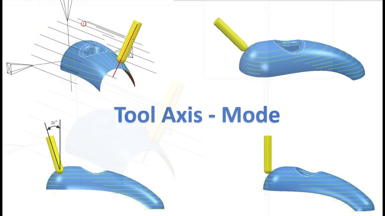 Autodesk PowerMill — 5 осей — режим — определение оси инструмента