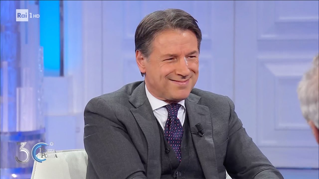 30 anni di Porta a Porta, Giuseppe Conte intervistato da Vespa e Mentana