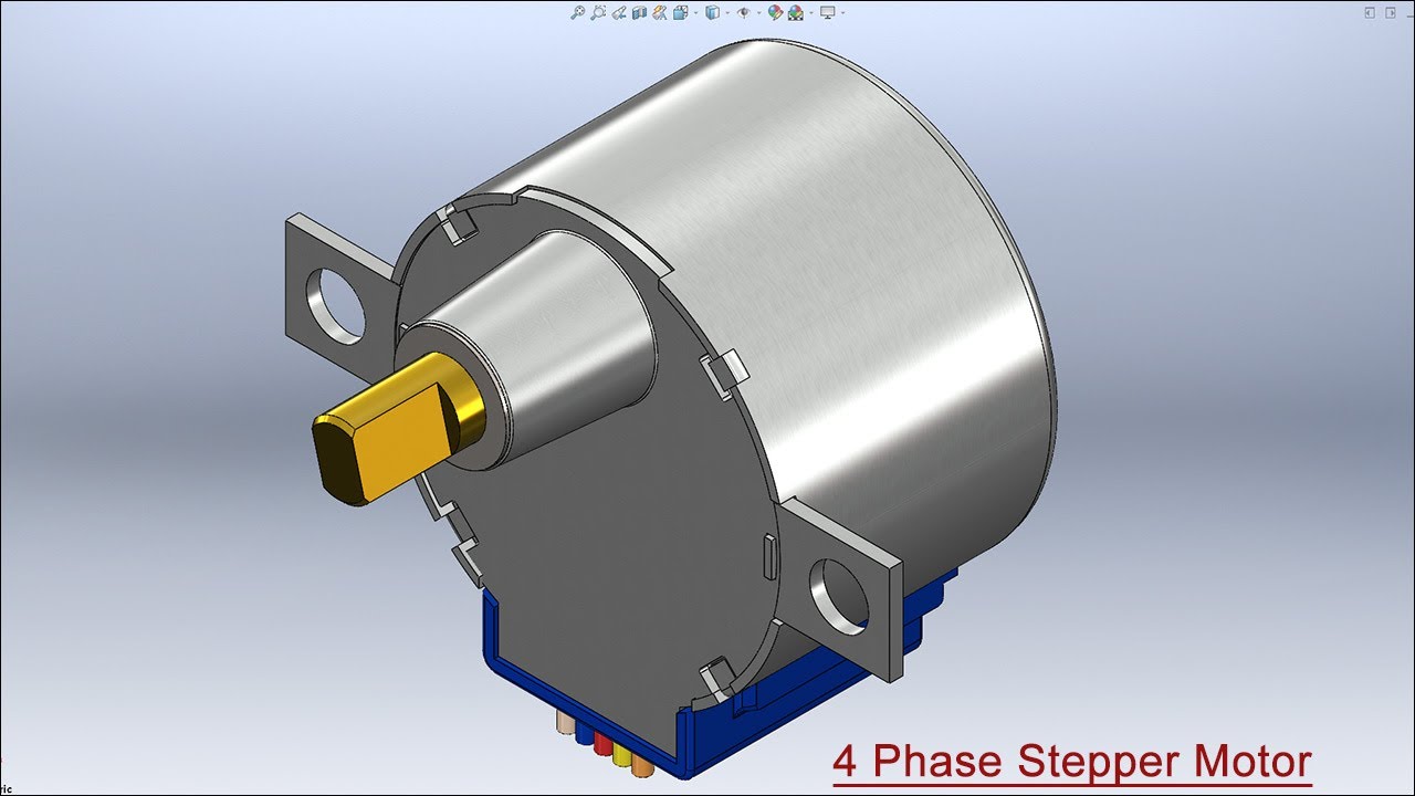 4 Phase Stepper Motor Assembly || SolidWorks Tutorial