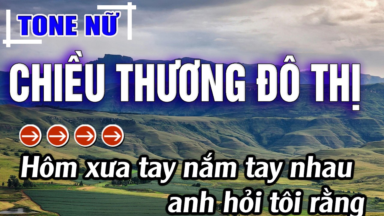 Chiều Thương Đô Thị Karaoke Tone Nữ ( F#m ) Beat Mới | Karaoke Đăng Khôi