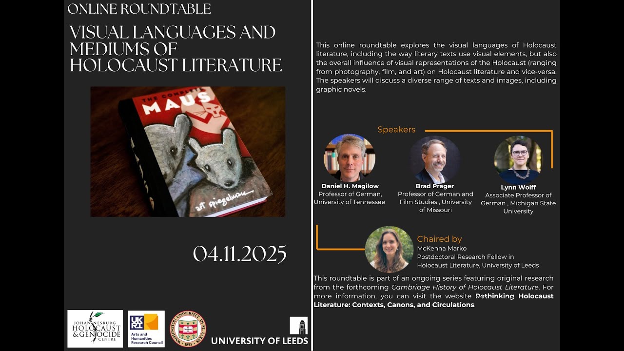 Online Roundtable: Visual Languages And Mediums Of Holocaust Literature