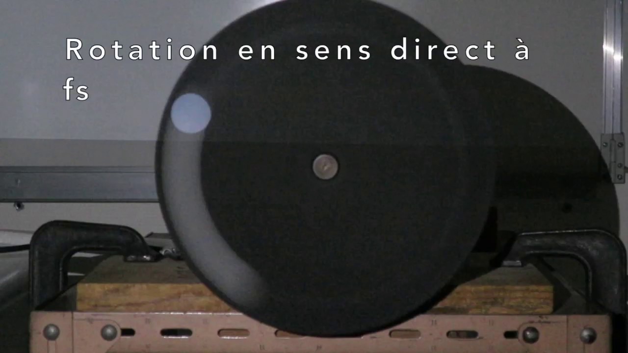 Observation stromboscopique d'un disque tournant
