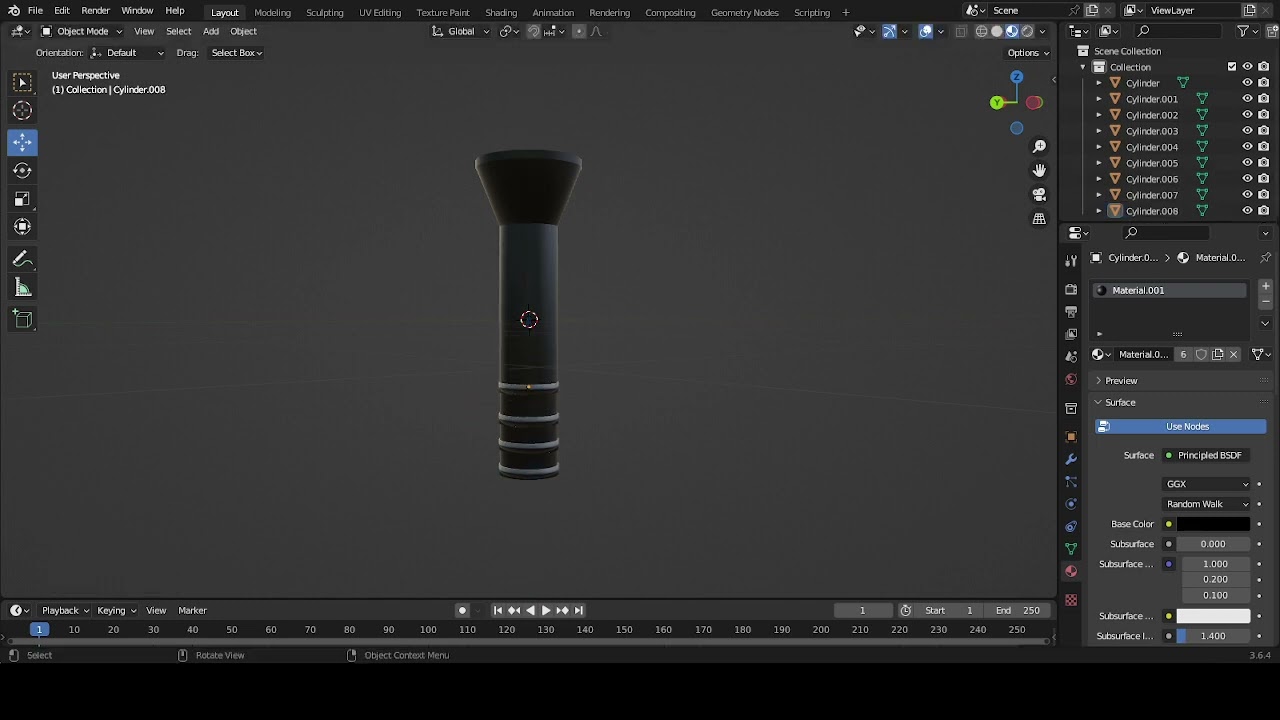 (Blender Tutorial) How To Make A Flashlight (Easy)