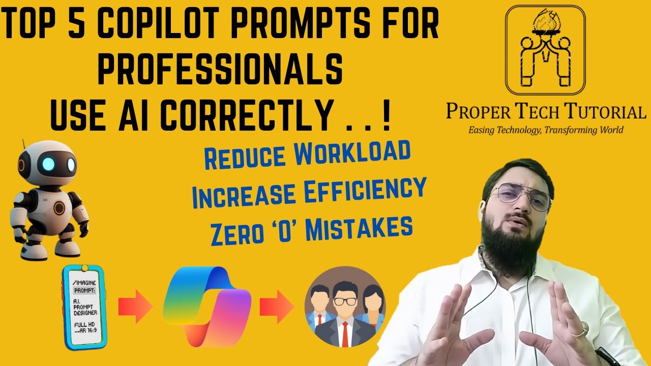 Top 5 Copilot Prompts for Maximum PROFESSIONAL Efficiency | @ProperTechTutorial | Arslan Tech