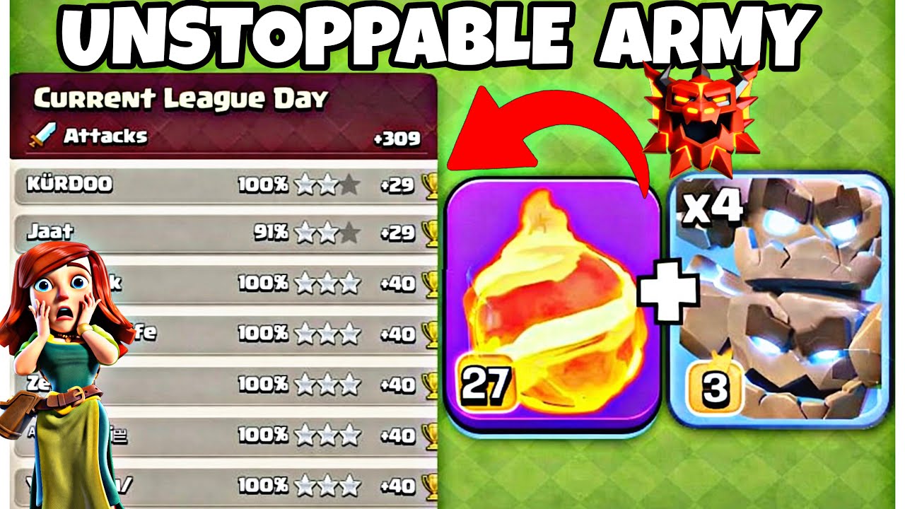 Unstoppable FireBall Meteor Golem Army 😱 In Legend League | Townhall 18 | Clash of Clans |