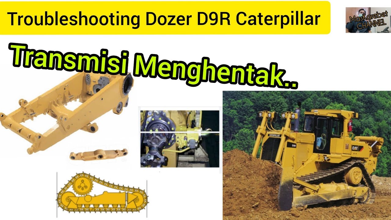 Transmisi menghentak Dozer D9R Caterpillar. .