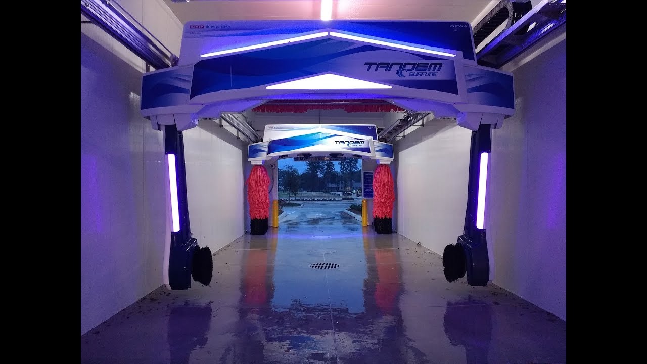 BRAND NEW PDQ Tandem Surfline Car Wash at H-E-B Fuel in Conroe, Texas