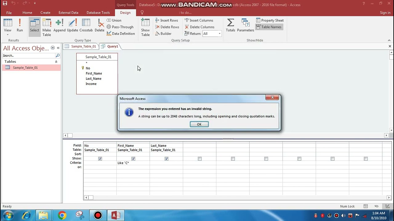 12.Access Criteria - Find text beginning with....