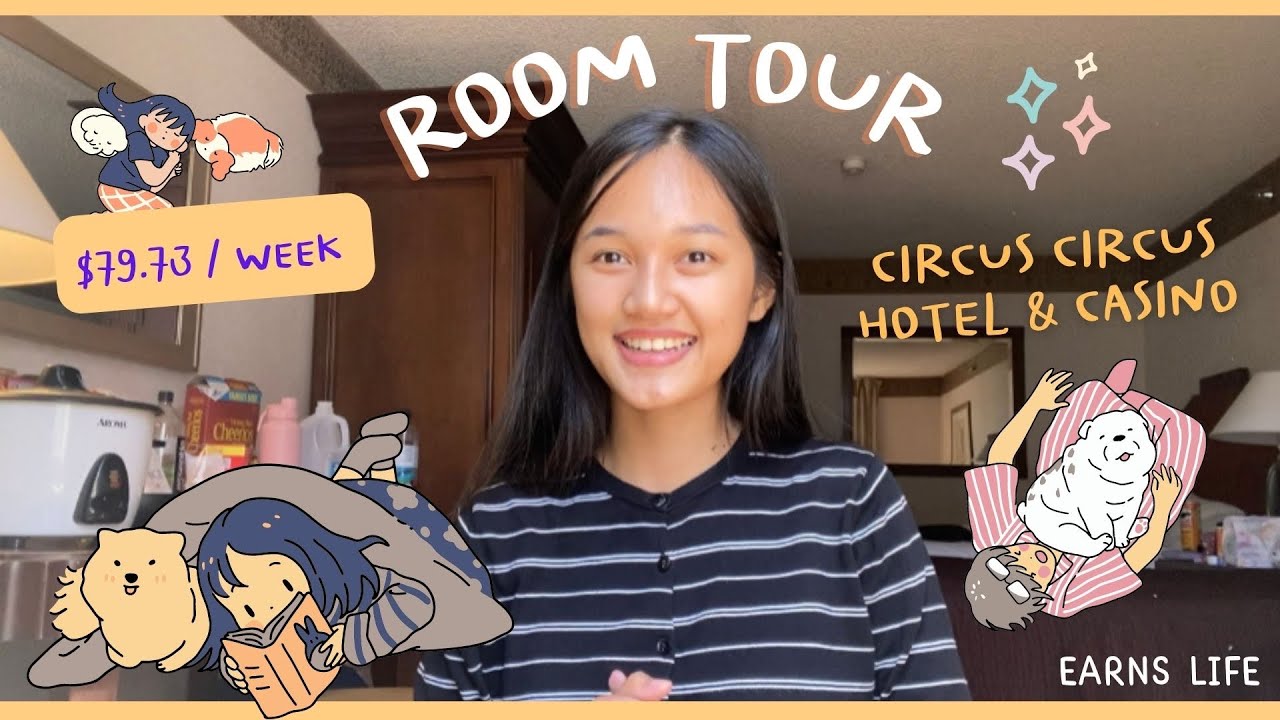 Room Tour Circus circus Las Vegas | ห้องพักเด็ก WORK AND TRAVEL 2022 EP.5