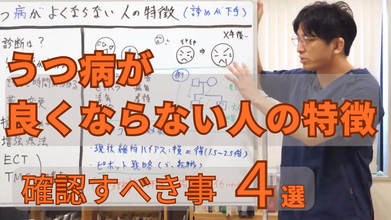 うつ病が良くならない人の特徴　確認すべき事4選【うつ病】