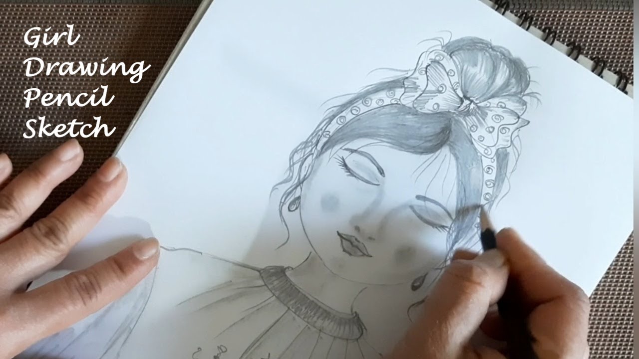 Рисунок девушки карандашом для начинающих | Рисунок красивого женского лица шаг за шагом. Простые...