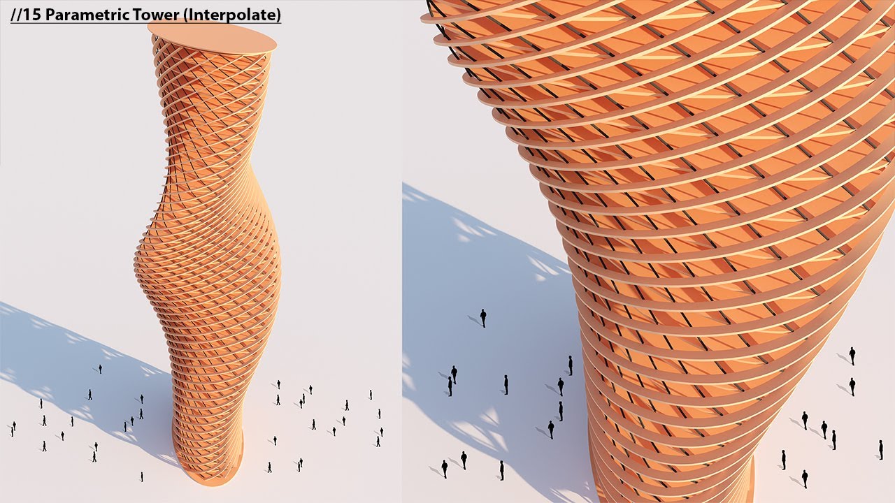 15 Parametric Twisted Tower Grasshopper Tutorial