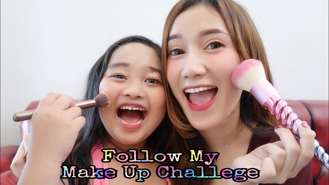 FOLLOW MY MAKE UP CHALLENGE !! By Marisha Chacha