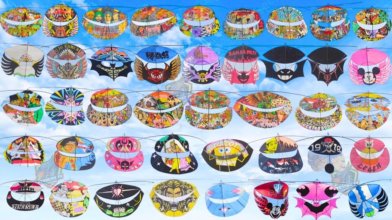 50+ Master Layangan Gapangan Motif Karakter di Festival Layangan Pantai Serang Blitar