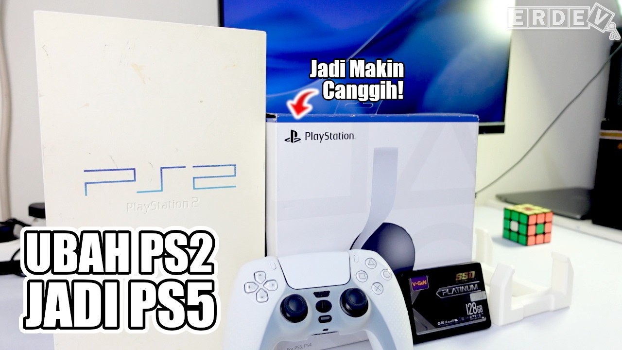 OPREK PS2 JADI PS5, MAKIN KEREN & MANTAP BUAT MAIN GAME - Sony Playstation 2 SSD, DualSense 3D Pulse