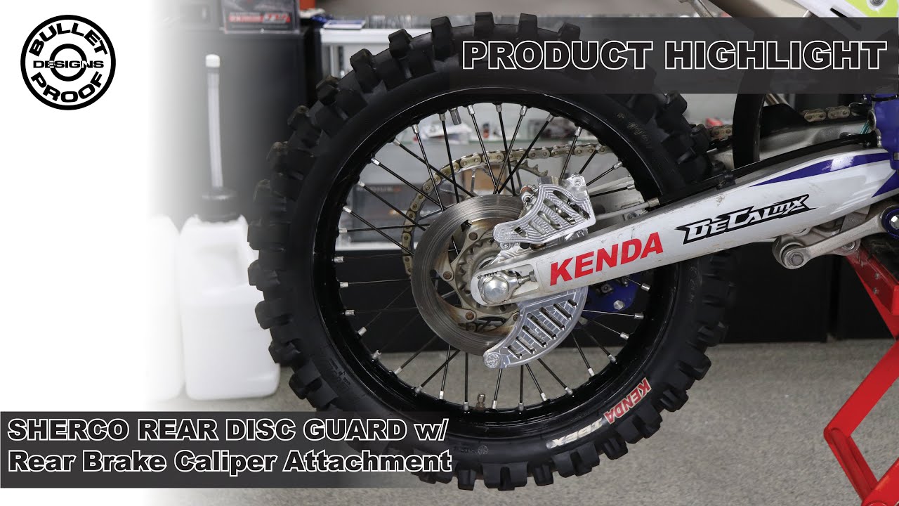 BULLET PROOF DESIGNS - SHERCO REAR DISC GUARD / CALIPER GUARD: Product Highlight