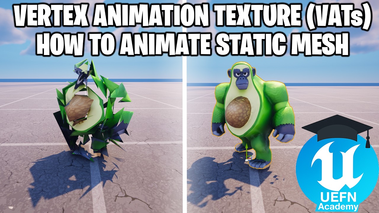 How to create Vertex Animation Texture in UEFN | ANIMATE STATIC MESH | UEFNACADEMY | ANIMATED ENTITY